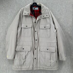 Pacific Trails Chore Barn Jacket Beige Utility Field Full‎ Zip Pockets Size XXL